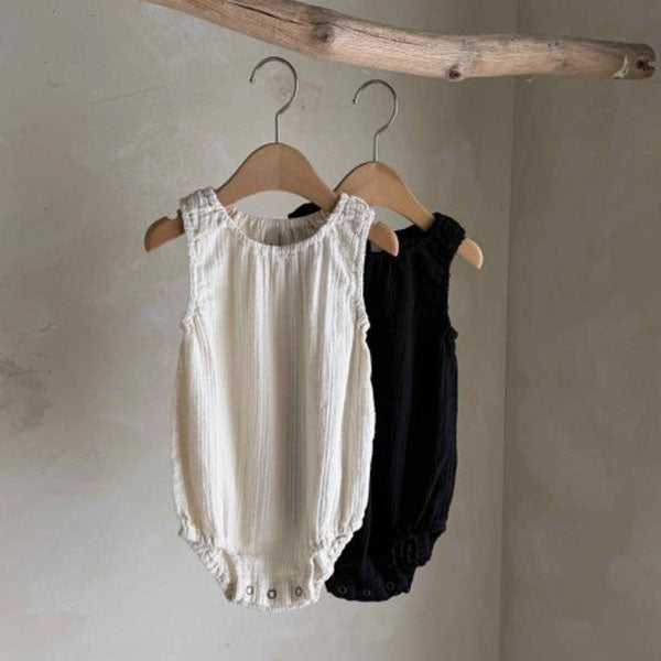Mild Bodysuit Korean infant bodysuit in cream made in Korea