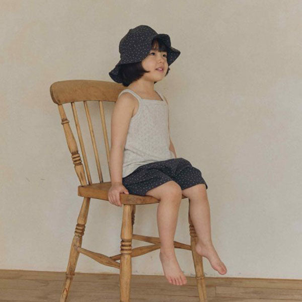 Clover Bucket Hat Korean toddler accessory in ivory made in Korea