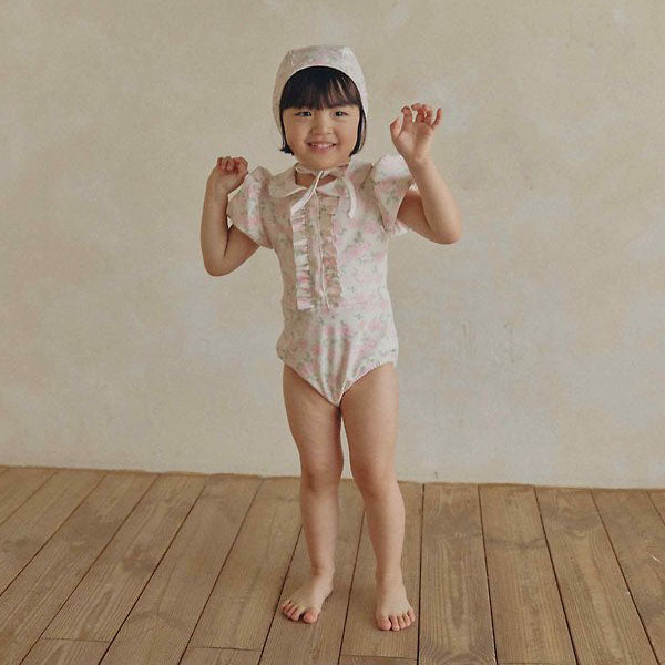 Rose Swimsuit Korean toddler swimsuit in pink made in Korea
