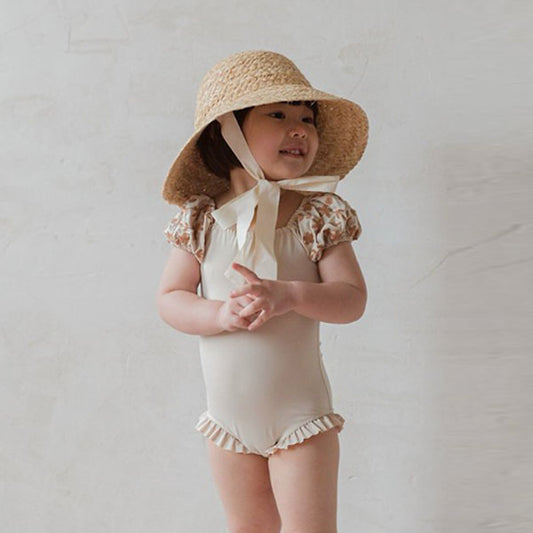 Coco Swimsuit Korean toddler swimsuit in beige made in Korea