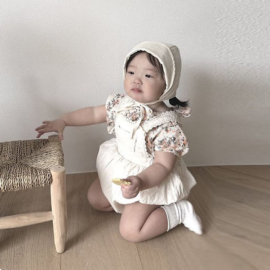 Bebe Plum Blossom Blouse Korean infant blouse in mint made in Korea