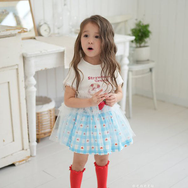 Kiki Tee Korean infant t-shirt in ivory made in Korea