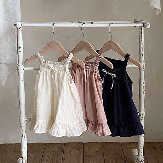 Lena Dress Korean infant dress in cream made in Korea
