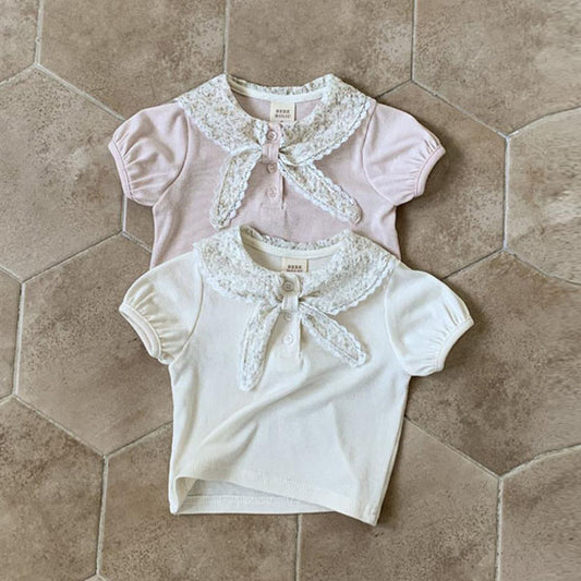Baby's Breath Tee Korean infant t-shirt in cream made in Korea