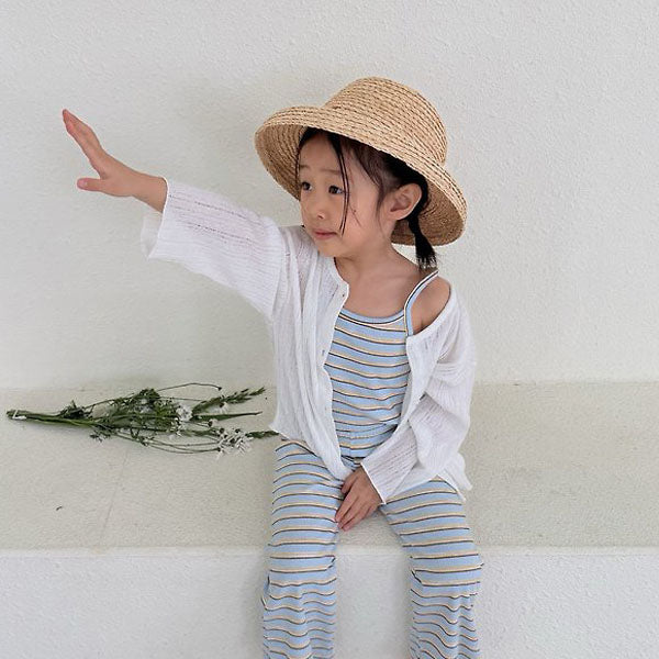 Chloe Cardigan Korean toddler sweater in ivory made in Korea