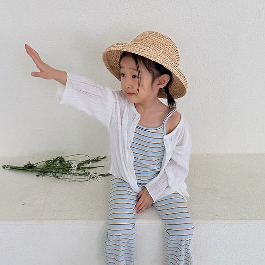Chloe Cardigan Korean toddler sweater in ivory made in Korea