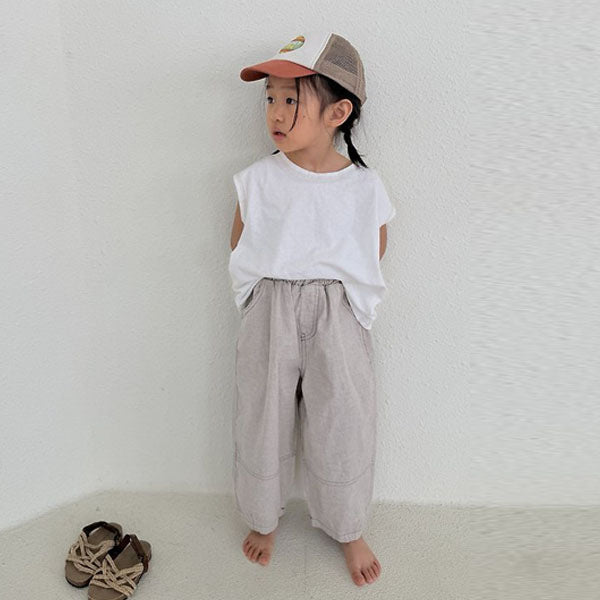 Hidden Pants Korean toddler pants in natural made in Korea