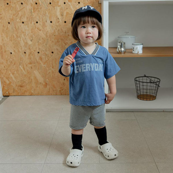 Yoko Ribbed Tee Korean toddler t-shirt in ivory made in Korea