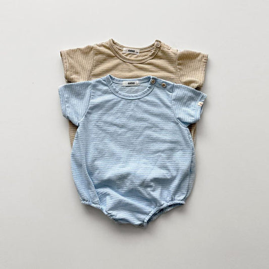 Bebe Soft Binding Bodysuit Korean infant bodysuit in sky blue made in Korea