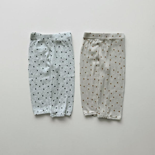 Polka Dot Balloon-Fit Pants Korean toddler pants in light heather made in Korea