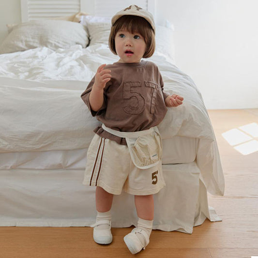 57 Tape Pants Korean toddler pants in ivory made in Korea