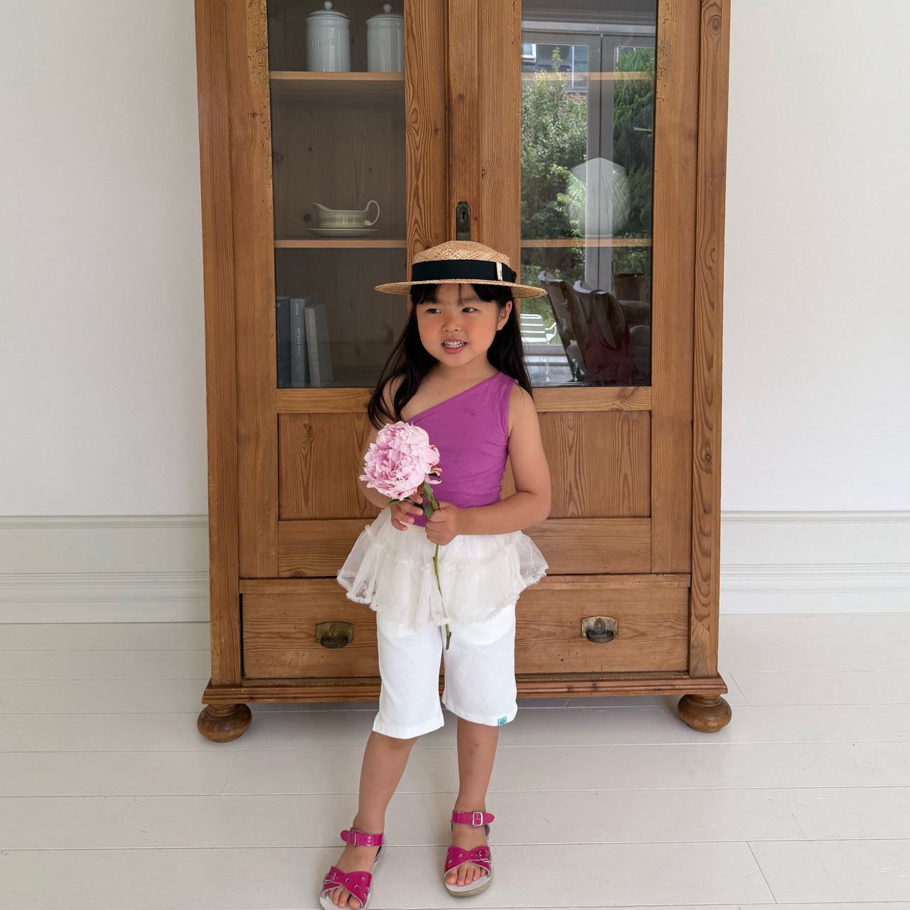Capri Pants Korean toddler pants in ivory made in Korea