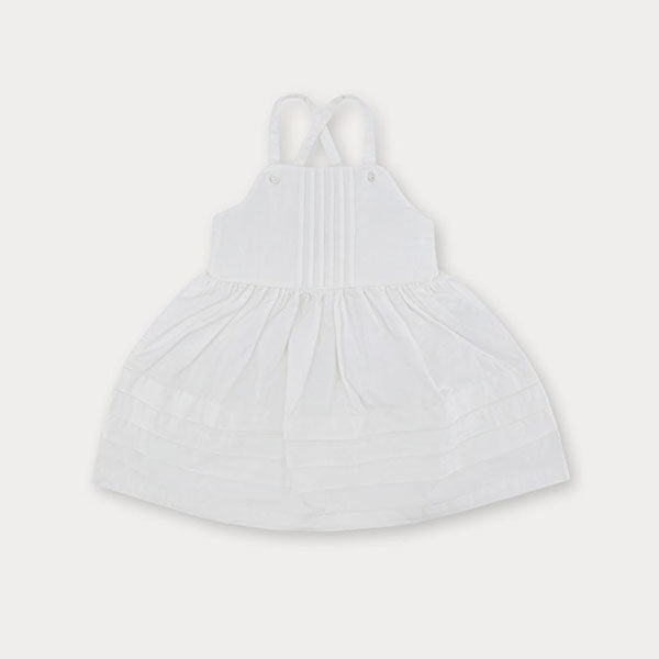 Bebe Rolling Dress Korean infant dress in ivory made in Korea