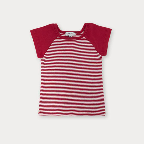 Bebe Tiny Stripe T-Shirt Korean infant t-shirt in red made in Korea
