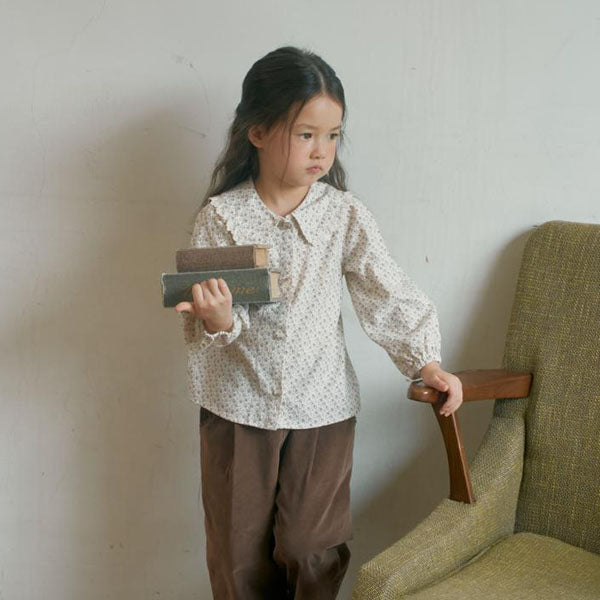 Annie Blouse Korean toddler blouse in cream made in Korea