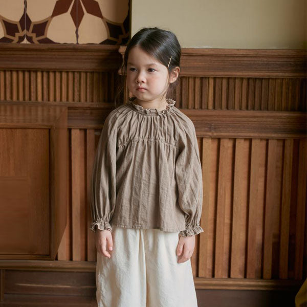 Rena Blouse Korean toddler blouse in cream made in Korea