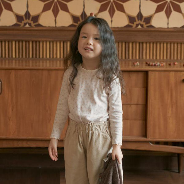 Marie T-Shirt Korean toddler t-shirt in cream made in Korea