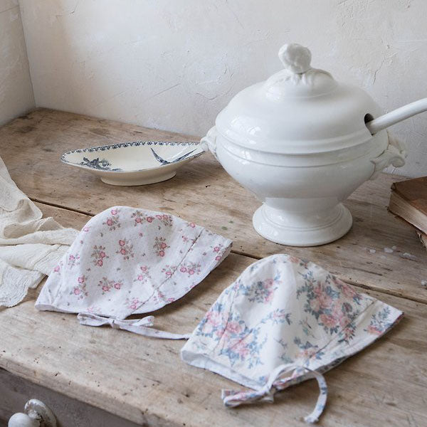 Basic Floral Bonnet Korean infant accessory in watercolor made in Korea