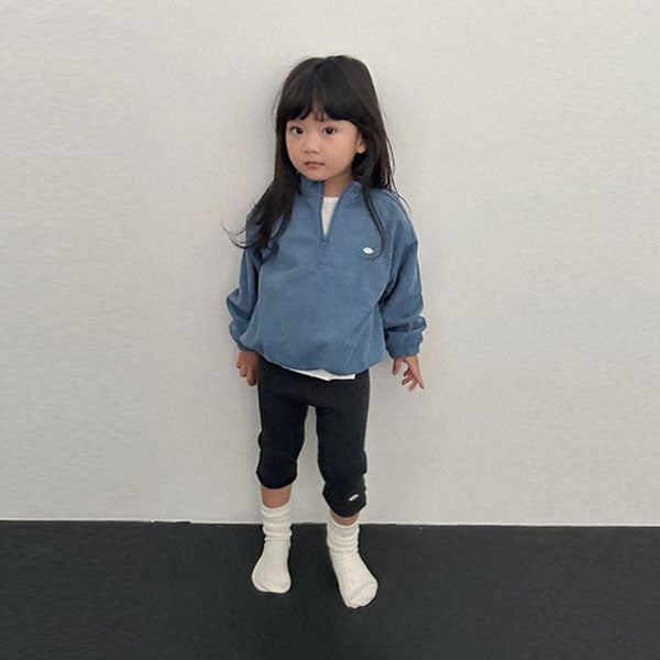 Ribbed Capri Leggings Korean toddler pants in oatmeal made in Korea