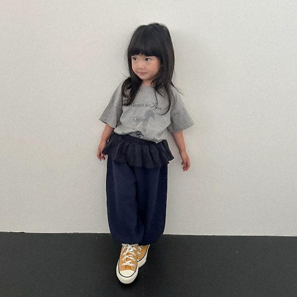 Riel Pants Korean toddler pants in heather made in Korea