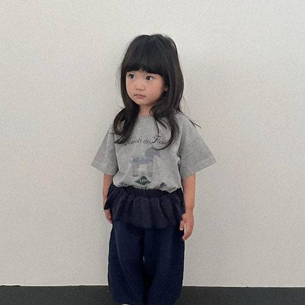 Maiden Short Sleeve Tee Korean toddler t-shirt in heather made in Korea