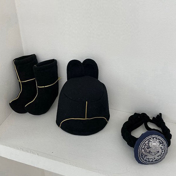 Crown Prince Ikseongwan Hat Korean infant accessory in solid color made in Korea