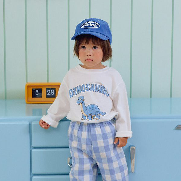 Swing Ball Cap Korean infant accessory in cream made in Korea