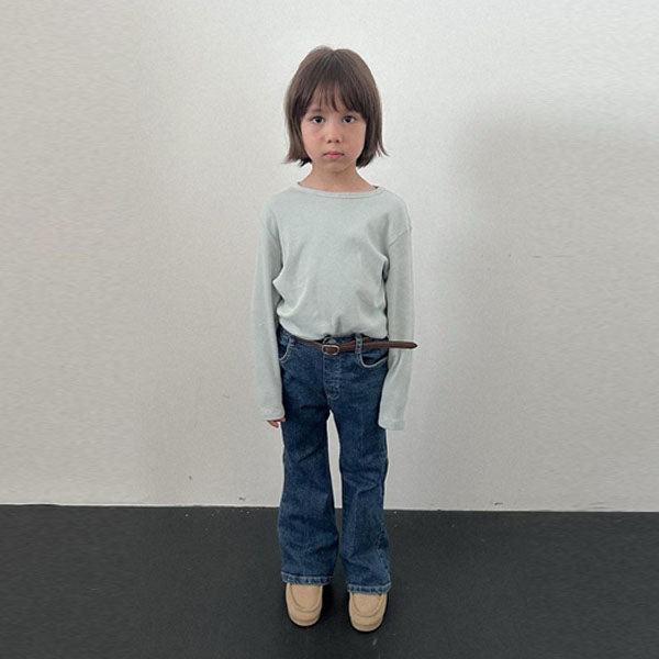 Bootcut Denim Pants Korean toddler pants in light denim made in Korea