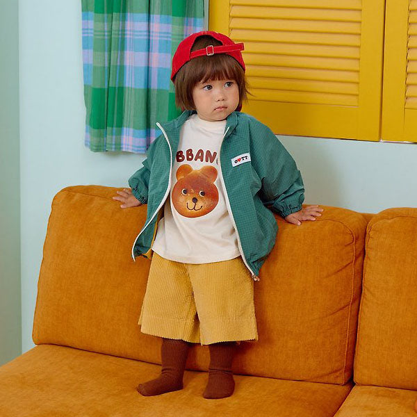 High Teen Windbreaker Korean infant jacket in orange made in Korea