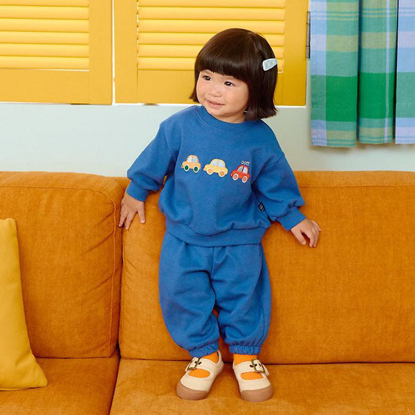 Car Top & Bottom Set Korean infant set in yellow made in Korea