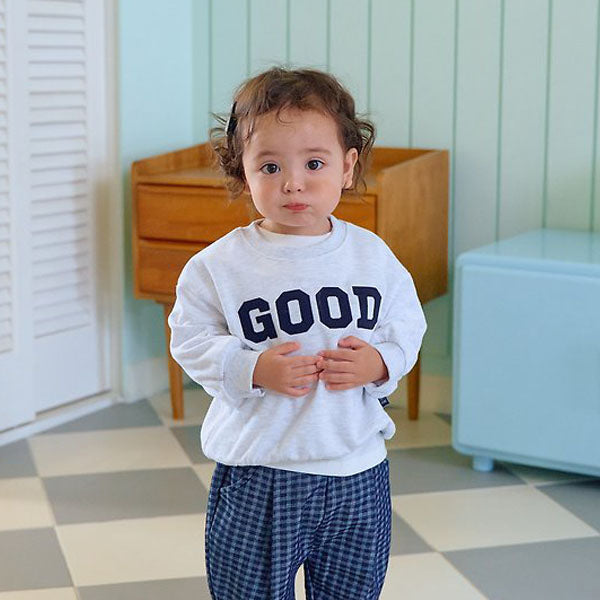 GOOD Sweatshirt - Kids Korean infant sweater in navy made in Korea