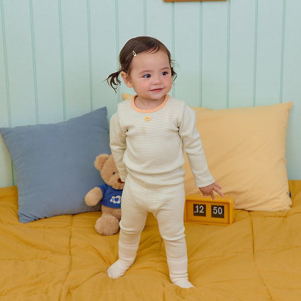 Vanilla Latte Loungewear Korean infant loungewear in blue(yellow) made in Korea