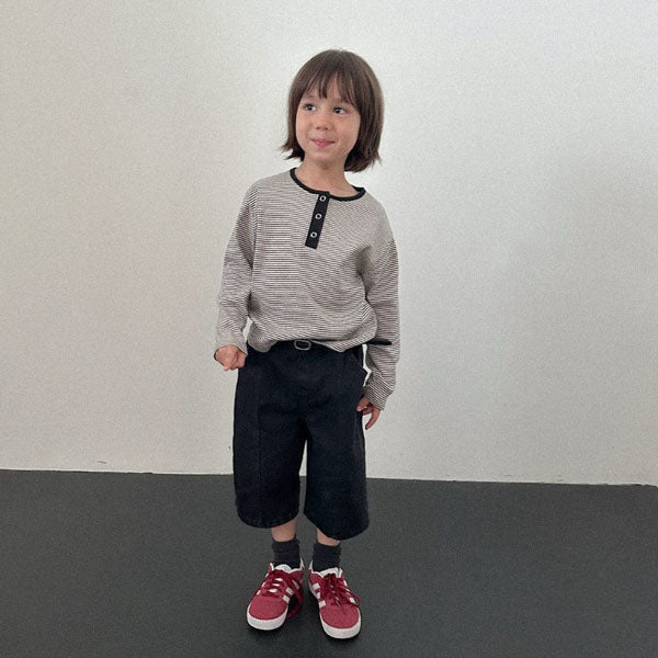 Panelled Bermuda Shorts Korean toddler shorts in cream made in Korea