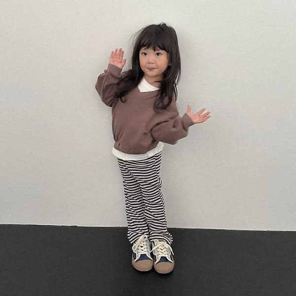 Rosé Bootcut Pants Korean toddler pants in oatmeal made in Korea