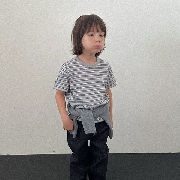 Loopy Short Sleeve Tee Korean toddler t-shirt in olive made in Korea