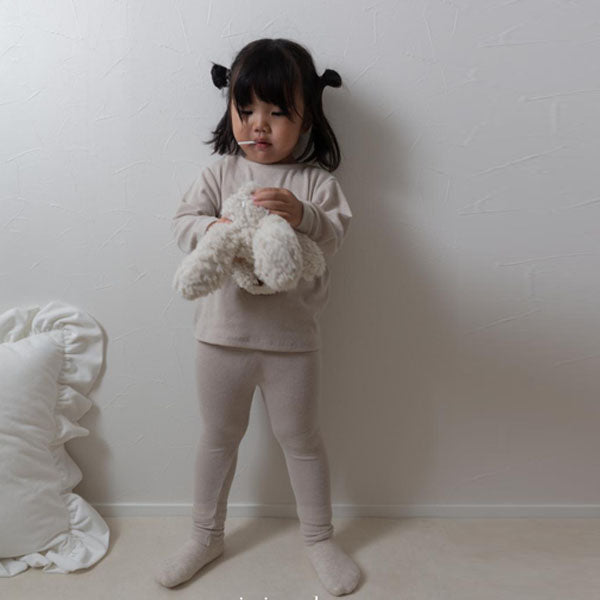 Emma Leggings Korean infant pants in gray made in Korea