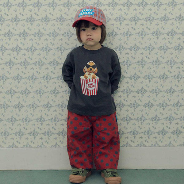 Pong Pong Pocket Pants Korean toddler pants in red made in Korea