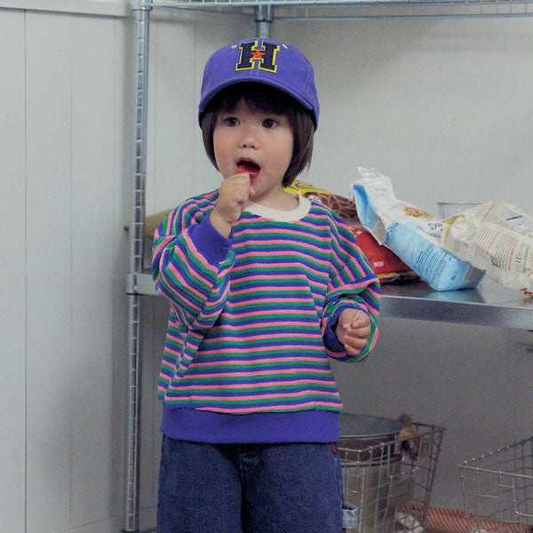 Sucre Terry Sweatshirt Korean toddler sweater in blue made in Korea