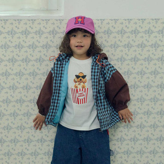 Pposigi Check Jacket Korean toddler jacket in blue made in Korea