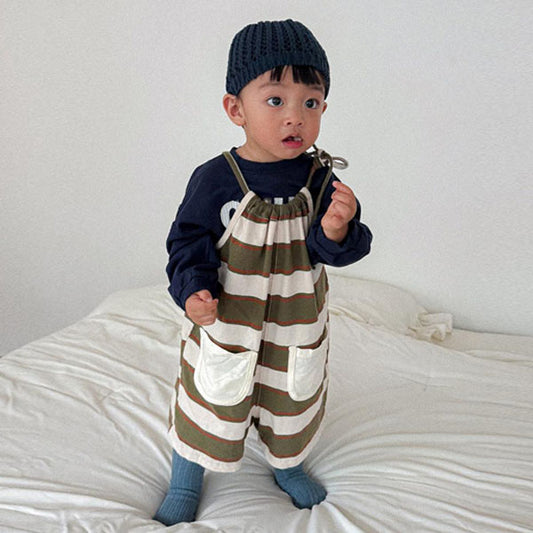 String Overalls Korean infant overall in brick made in Korea