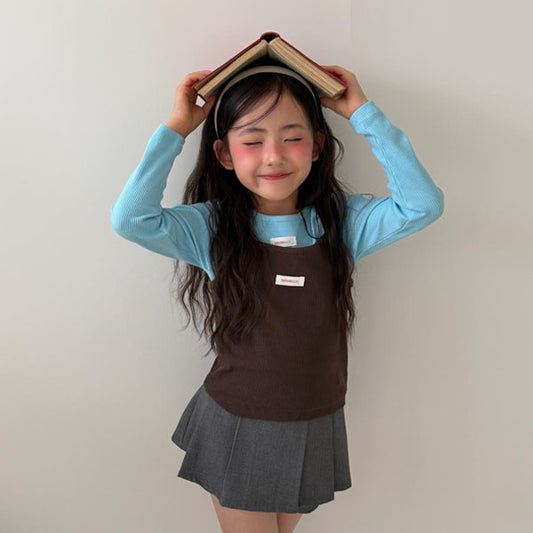 Vive Ribbed Tee Korean toddler t-shirt in olive made in Korea