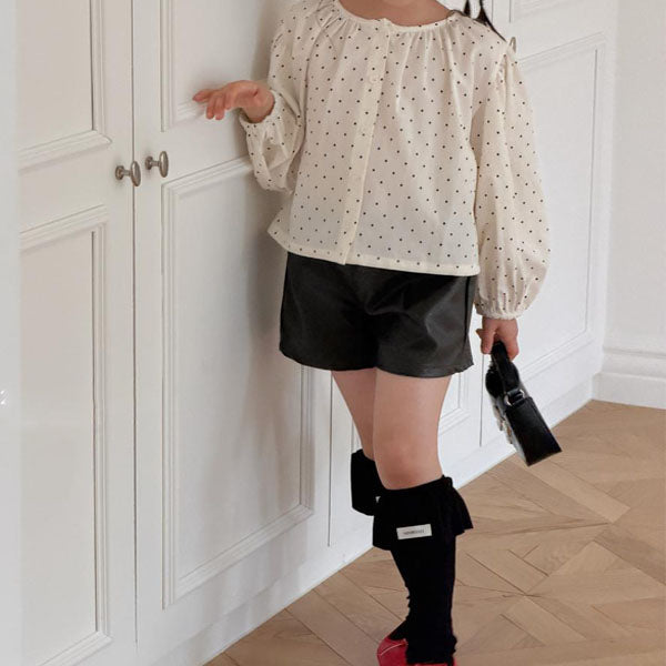 From Leather Pants Korean toddler pants in black made in Korea