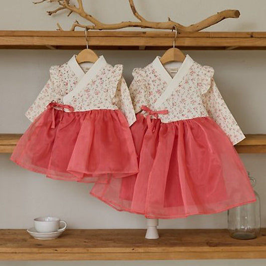 Assi Hanbok - Red(Toddler&Kids) Korean toddler dress in red made in Korea