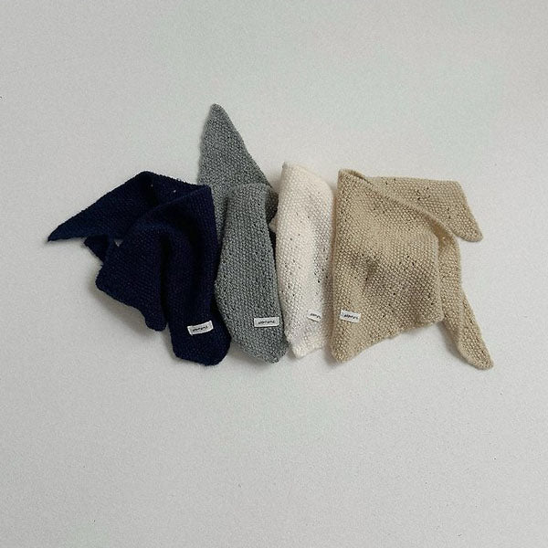Mellow Knit Scarf Korean toddler accessory in ivory made in Korea