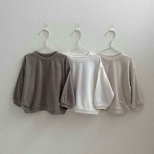 Ove Sweatshirt Korean toddler sweater in cream made in Korea
