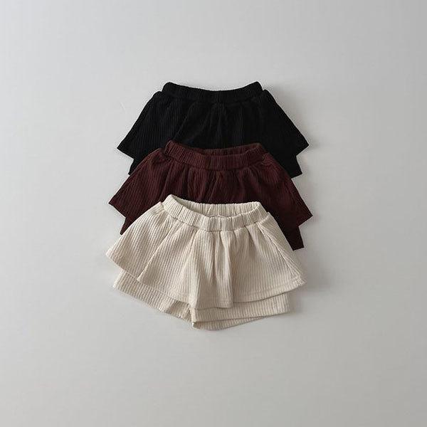 Autumn Skort Korean toddler skort in cream made in Korea