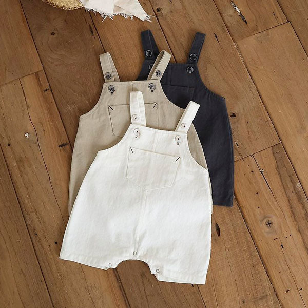 Day Overall Bodysuit Korean infant bodysuit in cream made in Korea