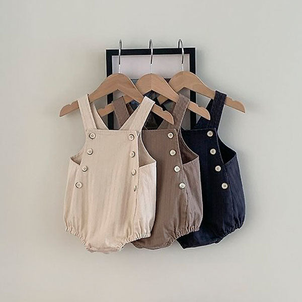 Abel Bodysuit Korean infant bodysuit in cream made in Korea