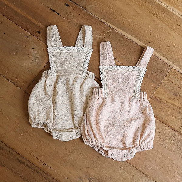 Noko Overall Bodysuit Korean infant bodysuit in beige made in Korea