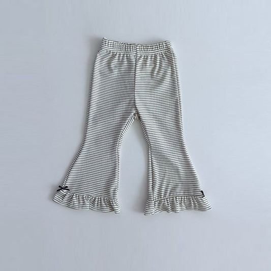 Panelled Ruffle Bootcut Pants Korean infant pants in dot made in Korea